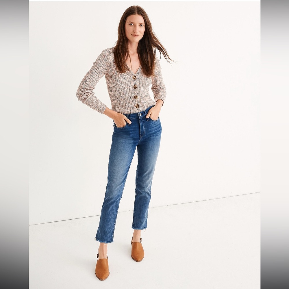 Madewell Stovepipe Jeans in Chancery Wash: Fluffy Hem Edition